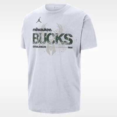 Nike Milwaukee Bucks Courtside Men's Jordan '85 NBA Statement T-Shirt - White
