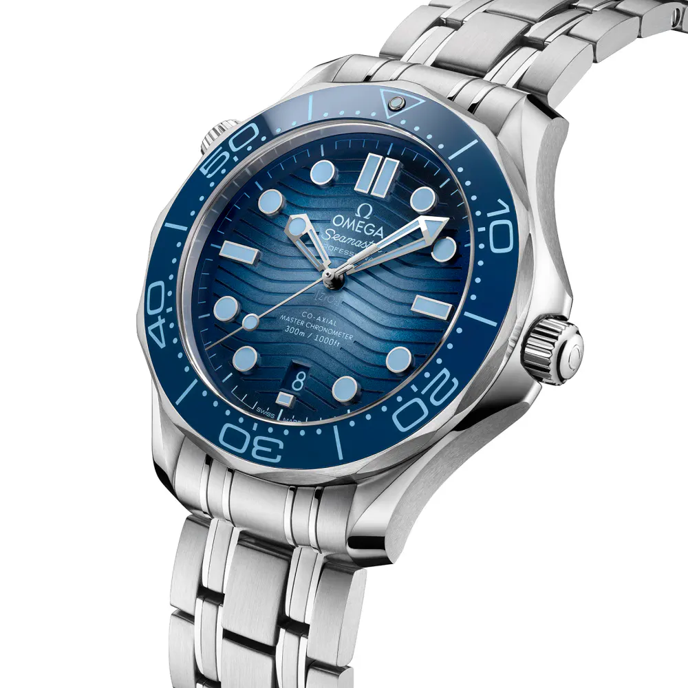 Omega Seamaster Diver 300M Co-Axial Master Chronometer 42mm Summer Blue detail 3