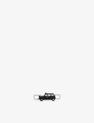 POUBEL Black Cab Sterling-Silver Enamelled Charm