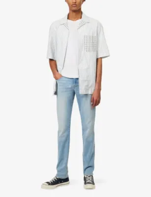 PAIGE Normandie Transcend Straight Stretch-Denim Jeans detail 2
