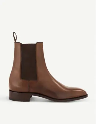 CHRISTIAN LOUBOUTIN Samson flat calf patine boots - EUR 44 / 10 UK MEN in HAVANE – Mens | Boots | Chelsea boots
