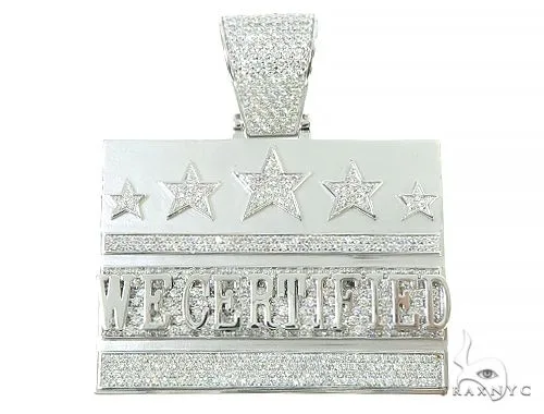 RINA - For Him CUSTOM Custom Made We Certified Diamond Pendant 65959 in Rose Gold – Pendant