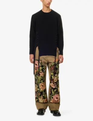 SIMONE ROCHA Lace-Up Wool-Blend Jumper detail 2