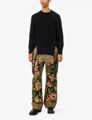 SIMONE ROCHA Lace-Up Wool-Blend Jumper detail 3