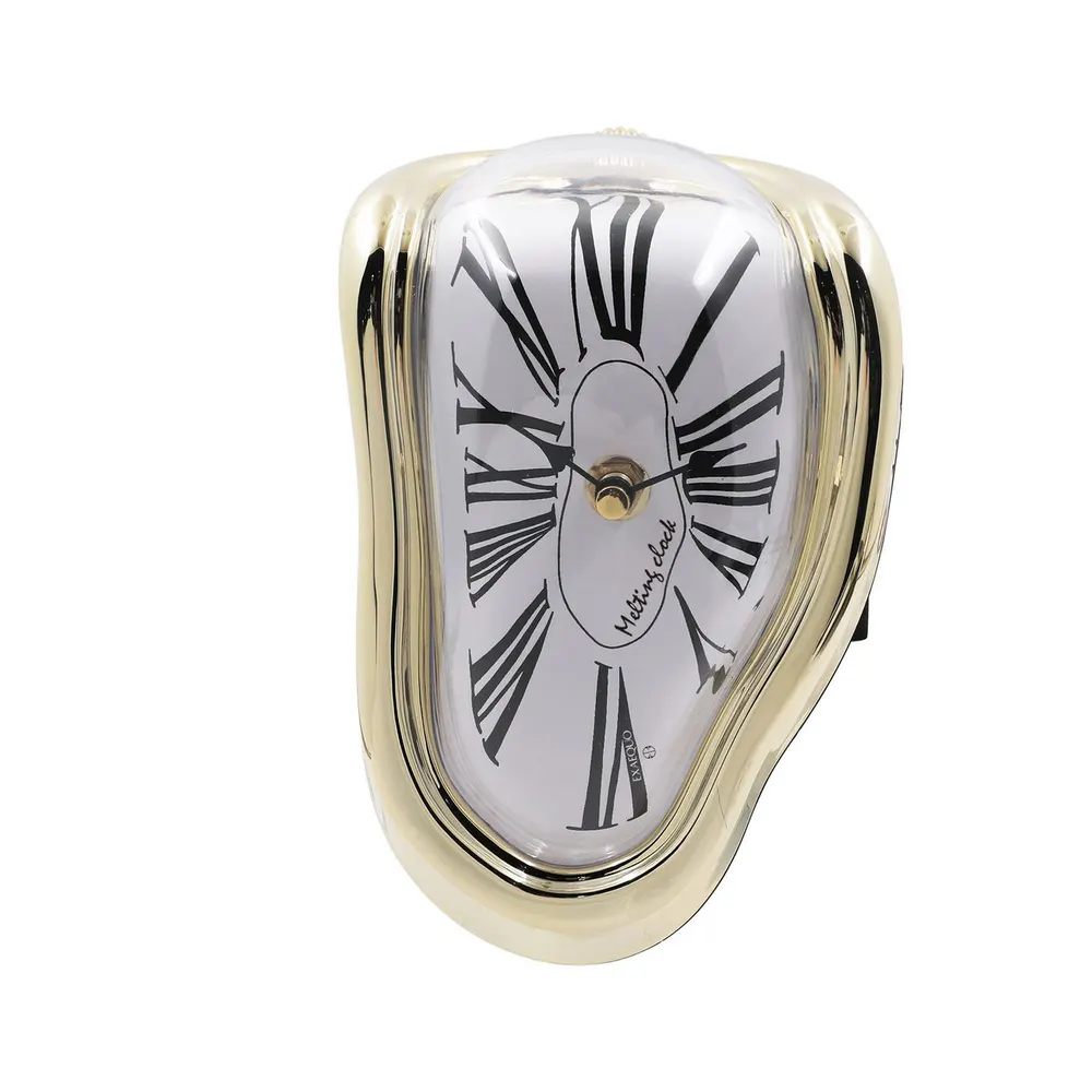 Exaequo Melting Clock Quartz Analogue Watch in Silver/Gold – Accessories