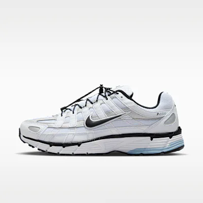 Nike P-6000 Men's Shoes - White/Light Armoury Blue/Metallic Silver/Black