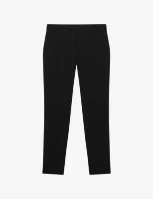 REISS Found Slim-Fit Drawstring Woven Trousers - BLACK - 28R