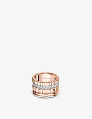 BOUCHERON Quatre Radiant Edition rose-gold and 0.51ct diamond ring - 64mm in PINK – Mens | Jewellery | Rings