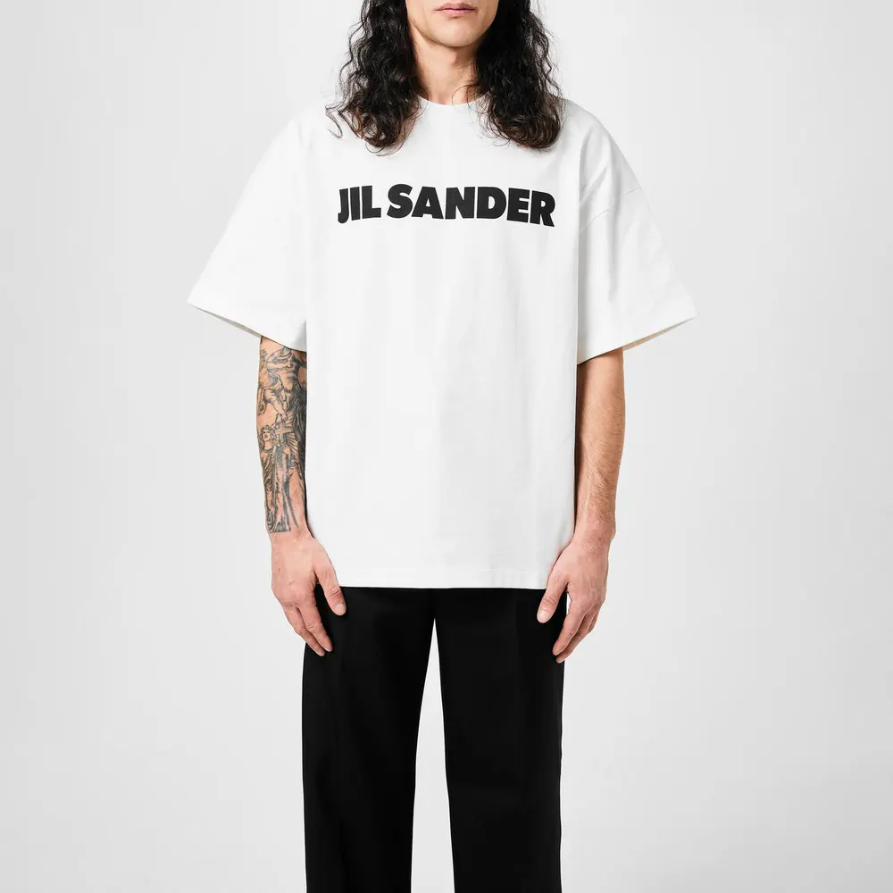Jil Sander Logo T Shirt in 102 - Natura, additional product view 2
