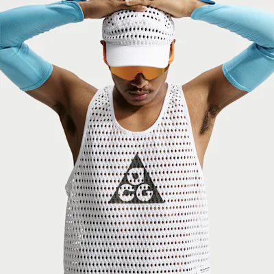 Nike ACG Radical AirFlow Men's Dri-FIT Trail-Running Tank Top - White/Anthracite