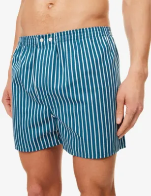 DEREK ROSE Royal Stripe Classic-Fit Cotton Boxer Shorts detail 3