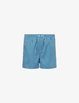 DEREK ROSE Royal Stripe Classic-Fit Cotton Boxer Shorts