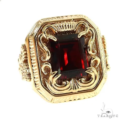 RINA - For Him DISCORD MAX Leonardo Da Vinci Garnet Ring 68830 in Rose Gold / 10 – Ring