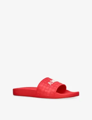 AMIRI MA Quad Rubber Sliders - EUR 44 / 10 UK MEN in RED, additional product view 3