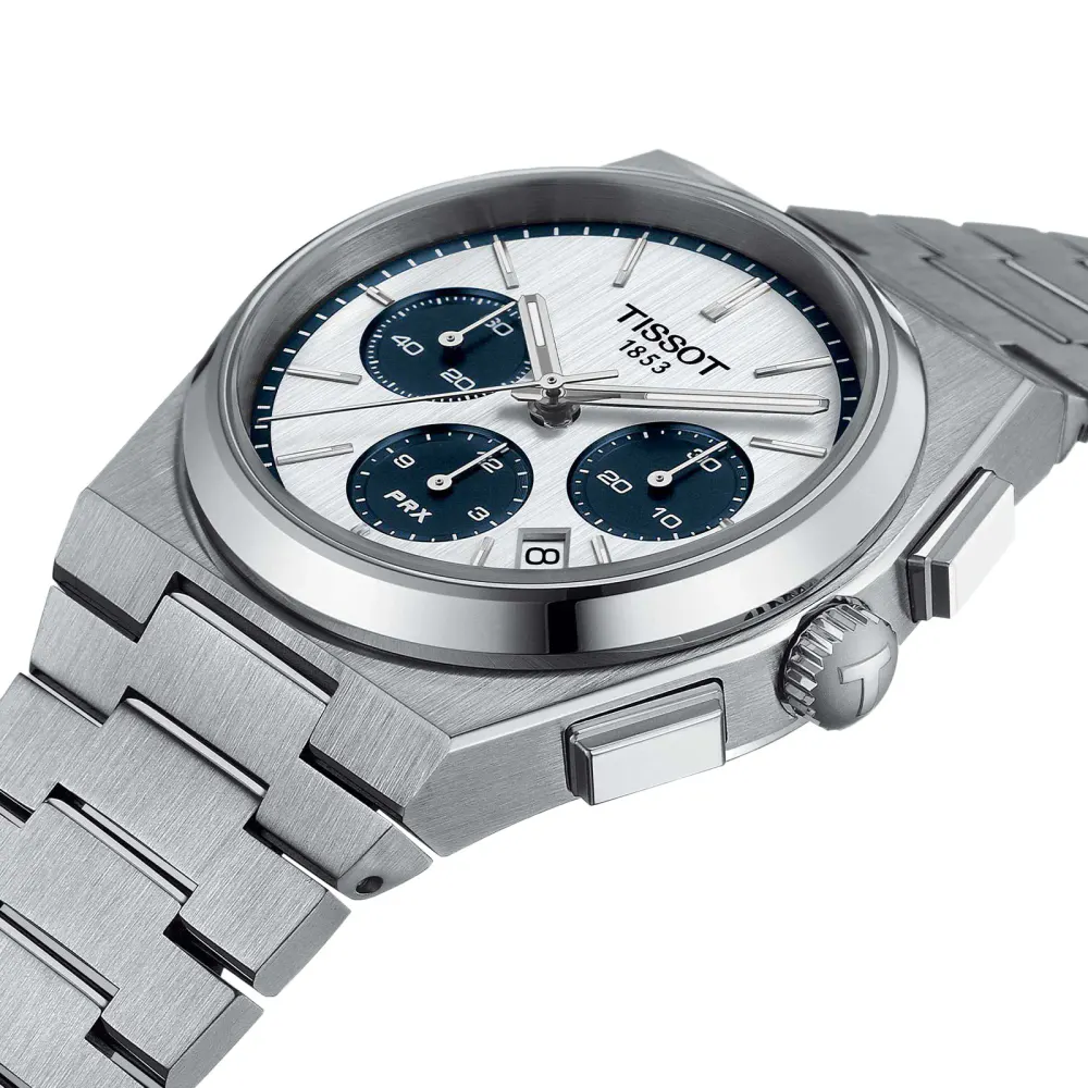 Tissot PRX Automatic Chronograph 42mm Mens Watch White detail 2