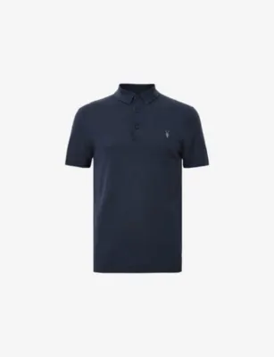 ALLSAINTS Mode Short-Sleeve Merino Wool Polo Shirt - MONUMENT GREY detail 2