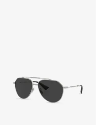 DOLCE & GABBANA DG2302 Aviator-Frame Metal Sunglasses detail 2