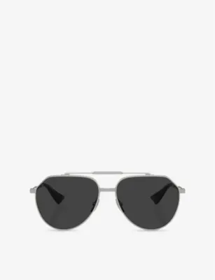 DOLCE & GABBANA DG2302 Aviator-Frame Metal Sunglasses
