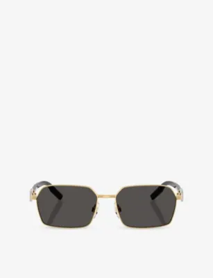 DOLCE & GABBANA DG2316 Irregular-Frame Metal Sunglasses