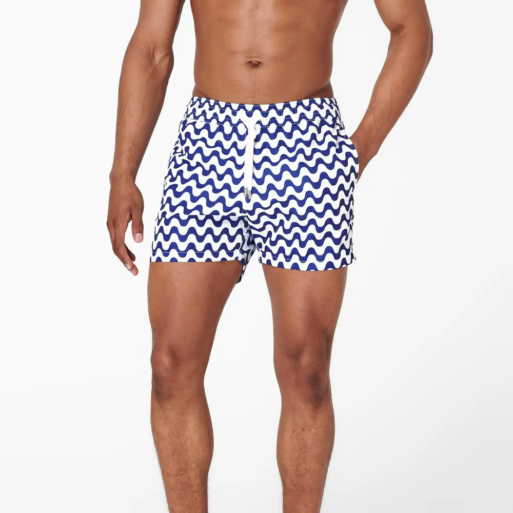 Frescobol Carioca Copbna Shorts in Navy Blue, additional product view 3