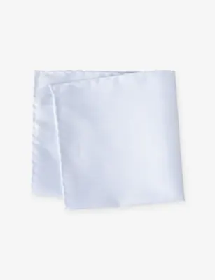 ETON Cotton-twill pocket square - Light blue