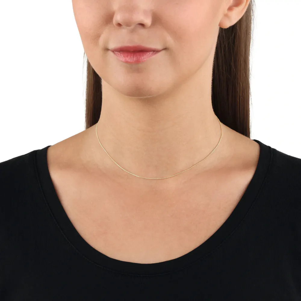 AMOR 9ct Yellow Gold Necklace - 35cm detail 2