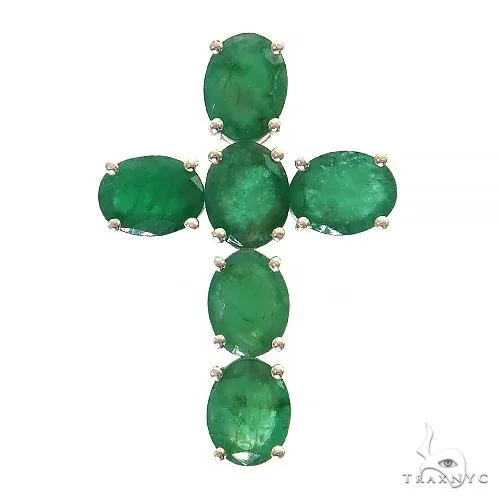 MARYAM - For Him SILVER Emerald Enchantment Sacred Cross Pendant .925 Silver 69593 – Pendant