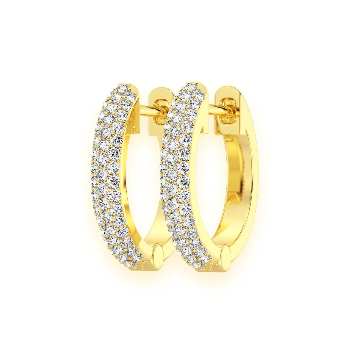 For Him Bubble Row Diamond Huggies in 0.20ctw / Rose Gold / Lab Grown Diamond – Earring