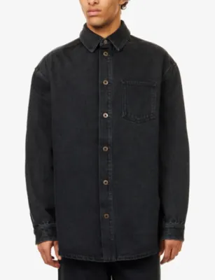 LOEWE Relaxed-Fit Anagram Denim Shirt detail 3