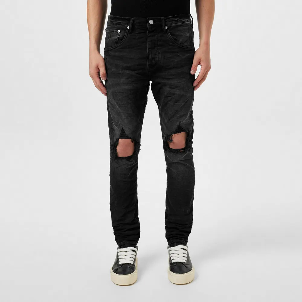 Purple Brand Mid Rise Distressed Jeans detail 3