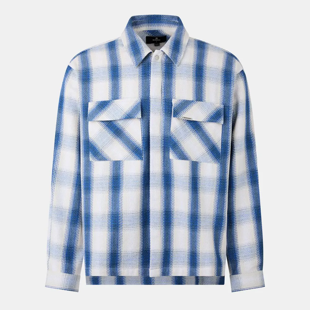 Represent Men's Season Flannel Oversized Check Long Sleeve Shirt