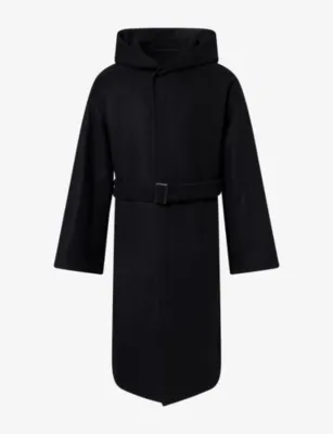 RICK OWENS Tower Belted Wool Coat