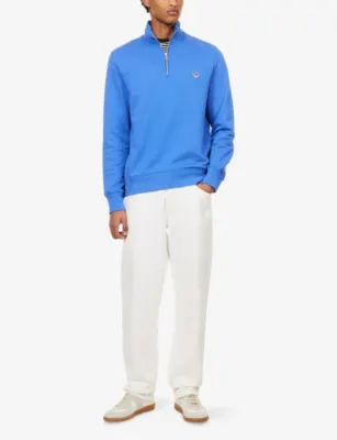 PS BY PAUL SMITH Zebra-Embroidered Half-Zip Cotton Sweatshirt detail 2