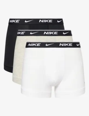 NIKE Essential Pack of Three Cotton-Stretch Trunks