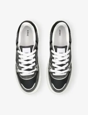 ARNE Atlas Leather and Mesh Trainers - EUR 46 / 12 UK MEN in GREY MID, additional product view 2