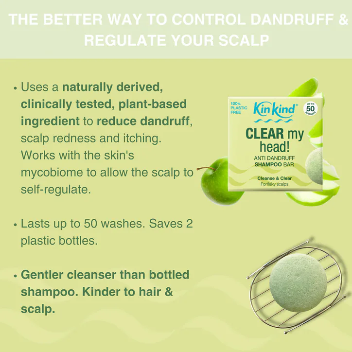 KinKind CLEAR my head! Anti Dandruff Shampoo Bar 50g detail 2
