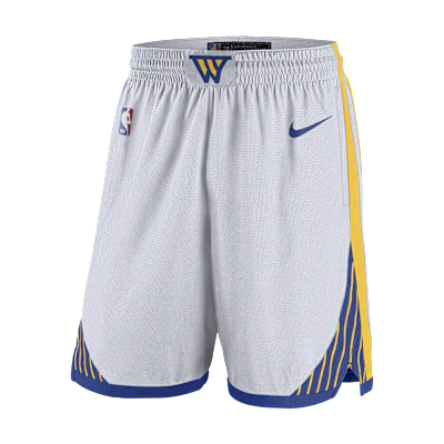 Nike Golden State Warriors 2024/25 Association Edition Men's Nike Dri-FIT NBA Swingman Shorts - White/Rush Blue