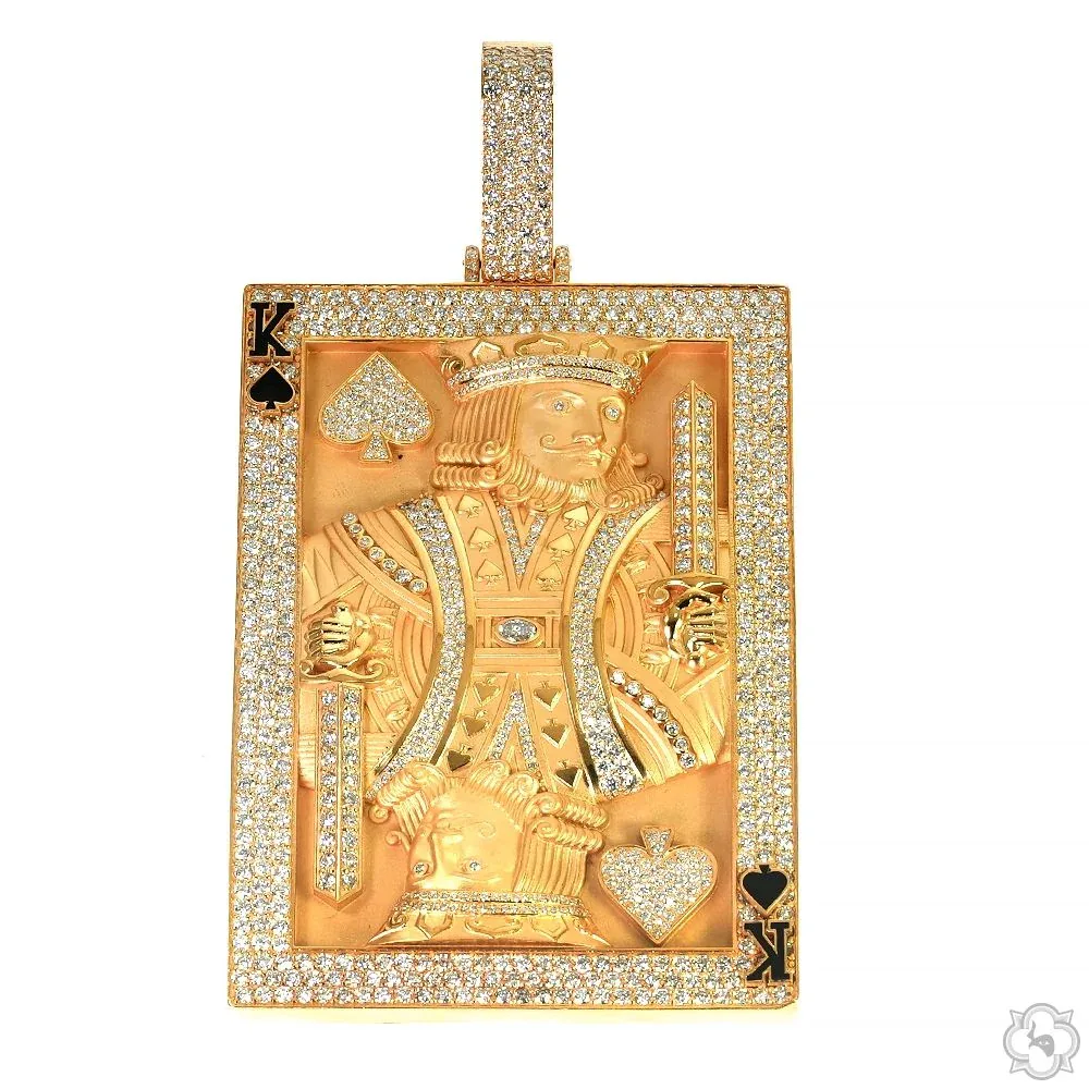 RINA - For Him CUSTOM King Of Spades Playing Card Pendant 70347 in Rose Gold – Pendant