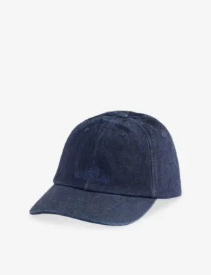 STONE ISLAND Brand-Embroidered Denim Cap