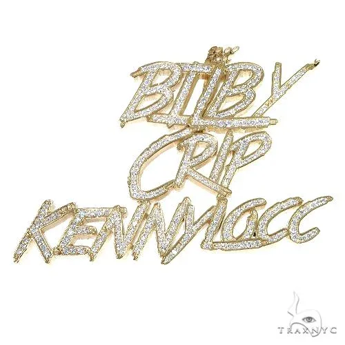 RINA - For Him CUSTOM Custom Made Diamond Name Pendant 67075 in Rose Gold – Pendant