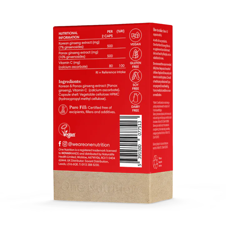 One Nutrition Ginseng Max - 60 Capsules detail 2