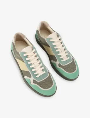 KURT GEIGER LONDON Lloyd Suede and Mesh Trainers - EUR 46 / 12 UK MEN in KHAKI, additional product view 2