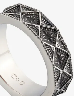 CLOCKS AND COLOURS Wraith Stainless Steel Ring - K/L detail 3