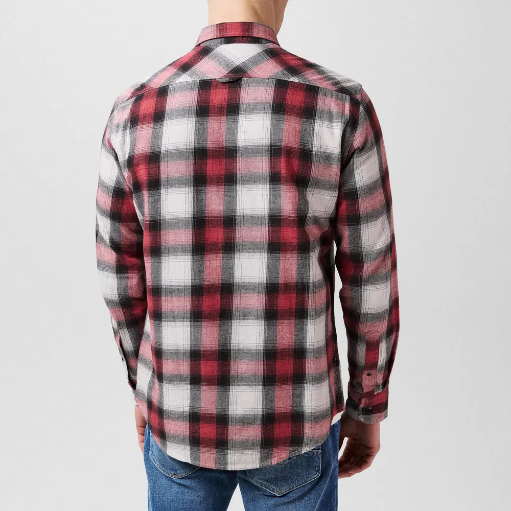 Replay Men's Chequered Long Sleeve Patterned Shirt detail 3
