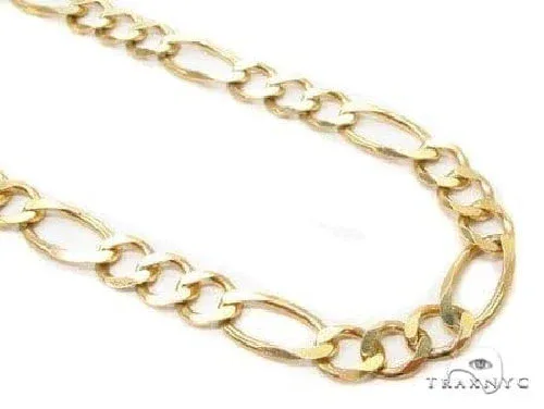 JALGAS - GMI Mens 10k Solid Yellow Gold Figaro Chain 22 Inches 7.70mm 70488 in Yellow – Chain