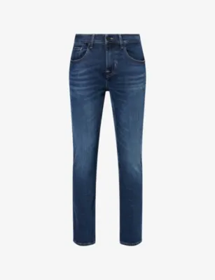 7 FOR ALL MANKIND Slimmy Tapered-Leg Stretch-Denim Jeans