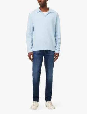 7 FOR ALL MANKIND Slimmy Tapered-Leg Stretch-Denim Jeans detail 2