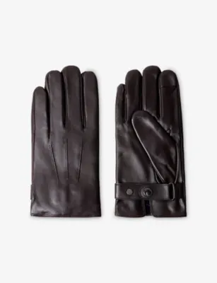 HACKETT Commuter Leather Touchscreen Gloves - M detail 2