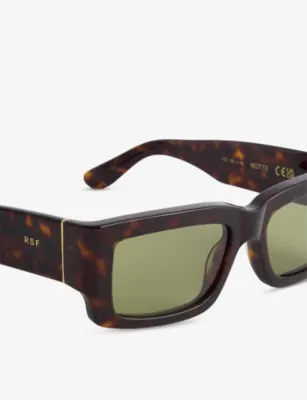RETROSUPERFUTURE Notte Havana Rectangular-Frame Acetate Sunglasses detail 2