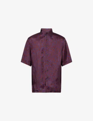 DRIES VAN NOTEN Cassidye Floral-Print Satin Shirt